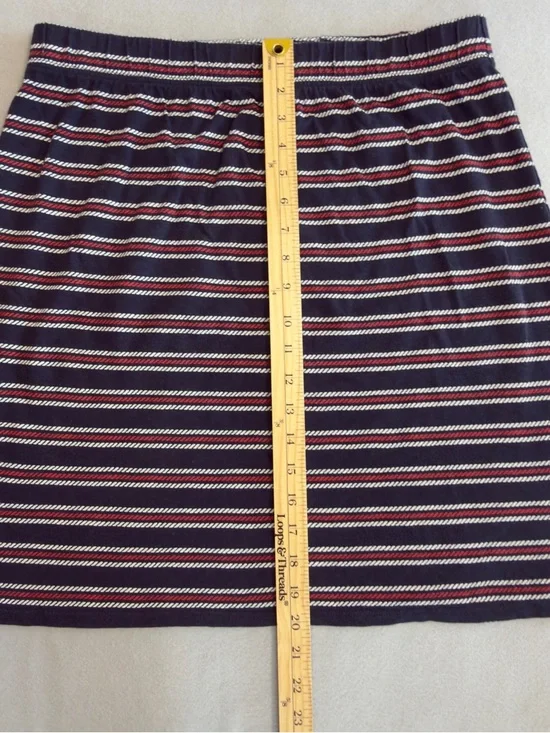 Talbots Red, White and Blue Striped Knee-Length Skirt Size Large Petite - Picture 9 of 9